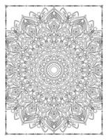 intérieur d'une page à colorier. mandala noir et blanc pour l'intérieur des pages à colorier. vecteur de conception d'ornement de mandala de décoration. vecteur de modèle de mandala vintage.