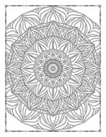 mandala noir et blanc pour l'intérieur des pages à colorier. intérieur d'une page à colorier. dessin au trait mandala doodle. vecteur de conception d'ornement de mandala de décoration.