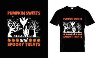 conception de t-shirt d'halloween, slogan de t-shirt d'halloween et conception de vêtements, typographie d'halloween, image vectorielle d'halloween, illustration d'halloween vecteur