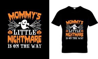 conception de t-shirt d'halloween, slogan de t-shirt d'halloween et conception de vêtements, typographie d'halloween, image vectorielle d'halloween, illustration d'halloween vecteur