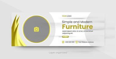modèle de médias sociaux, modèle de bannière web pour vecteur gratuit d'entreprise de meubles