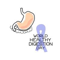 journée mondiale de la digestion saine vecteur