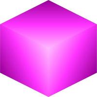 cube magenta brillant vecteur