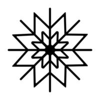 symbole de signe de vecteur d'icône de flocon de neige. vecteur