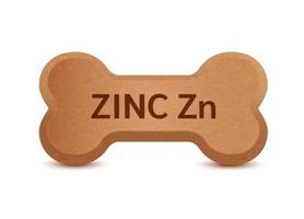 croquettes en forme d'os pour chats et chiens au zinc complément alimentaire os arthrite canine arthrose. sur un vecteur de fond blanc 3d. peut utiliser pour la publicité des aliments pour animaux de compagnie.