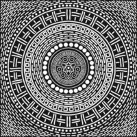 motif de mandala noir et blanc. fond mystique de vecteur. abstrait graphique. élément de conception noir. décoration d'ornement rond ethnique. vecteur