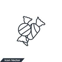 bonbons bonbon icône logo illustration vectorielle. modèle de symbole bonbon pour la collection de conception graphique et web vecteur