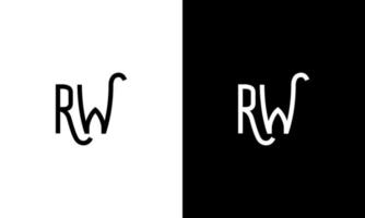 lettre rw vector logo modèle gratuit vecteur gratuit