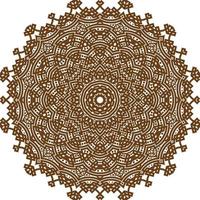 motif de mandala de couleur marron foncé.conception de motif circulaire floral.conception de motif circulaire floral. vecteur