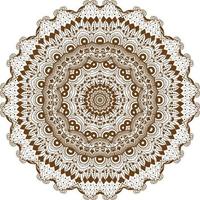conception de mandala dans un fond blanc. conception décorative de couleur marron foncé. vecteur