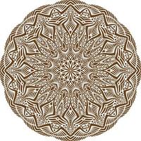 motif de mandala de couleur marron foncé.conception de motif circulaire floral.conception de motif circulaire floral. vecteur