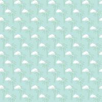 palmiers et nuages seamless pattern vecteur