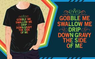 conception de t-shirt de thanksgiving, t-shirt de typographie vecteur