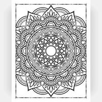 mandala noir et blanc pour l'intérieur des pages à colorier. intérieur d'une page à colorier. dessin au trait mandala doodle. vecteur de conception d'ornement de mandala de décoration.