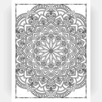 mandala noir et blanc pour l'intérieur des pages à colorier. intérieur d'une page à colorier. dessin au trait mandala doodle. vecteur de conception d'ornement de mandala de décoration.