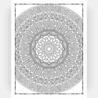 mandala noir et blanc pour l'intérieur des pages à colorier. intérieur d'une page à colorier. dessin au trait mandala doodle. vecteur de conception d'ornement de mandala de décoration.