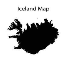 islande, carte, silhouette, vecteur, illustration, dans, fond blanc vecteur