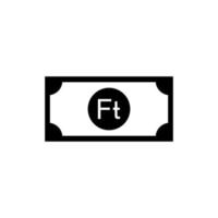 symbole d'icône de devise hongroise. forint hongrois, huf. illustration vectorielle vecteur