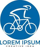création de logo de vélo. identité du sport cycliste. vecteur