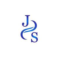 création de logo bleu js pour votre entreprise vecteur