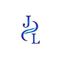 création de logo bleu jl pour votre entreprise vecteur