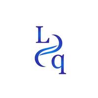 création de logo bleu lq pour votre entreprise vecteur