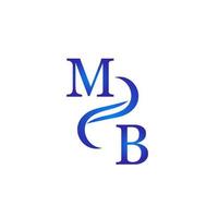 création de logo bleu mb pour votre entreprise vecteur