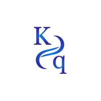 création de logo bleu kq pour votre entreprise vecteur