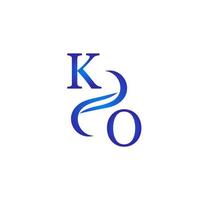 création de logo bleu ko pour votre entreprise vecteur