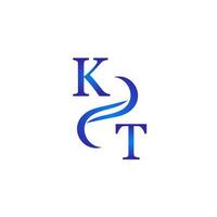création de logo bleu kt pour votre entreprise vecteur