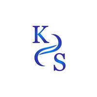 création de logo bleu kv pour votre entreprise vecteur