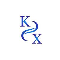 création de logo bleu kx pour votre entreprise vecteur