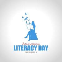 journée internationale de l'alphabétisation vecteur