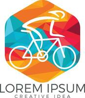 création de logo de vélo. identité du sport cycliste. vecteur