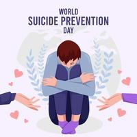 fond de la journée mondiale de la prévention du suicide vecteur