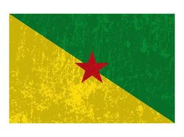drapeau grunge de la guyane française, couleurs officielles et proportion. illustration vectorielle. vecteur