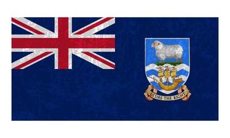 drapeau grunge des îles malouines, couleurs officielles et proportion. illustration vectorielle. vecteur