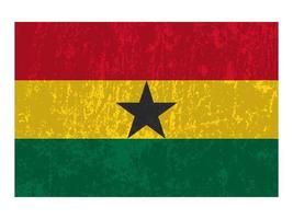 drapeau grunge du ghana, couleurs officielles et proportion. illustration vectorielle. vecteur