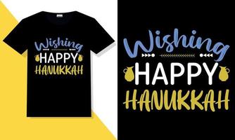 vecteur de t-shirt de hanukkah. hanukkah lettrage à la main