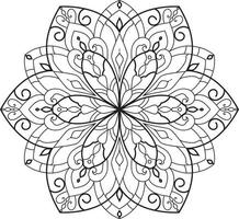 contour mandala vecteur gratuit