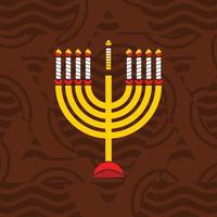 conception de vecteur de mandala de bougie de hanukkah