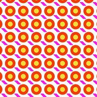 modèle sans couture avec des cercles d'illustration vectorielle rouge jaune, vecteur