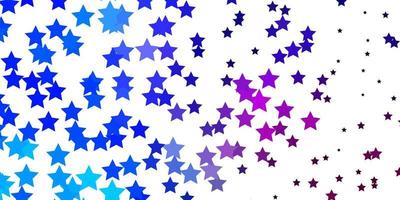 modèle vectoriel rose foncé, bleu avec des étoiles au néon.