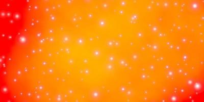 texture de vecteur orange clair avec de belles étoiles.