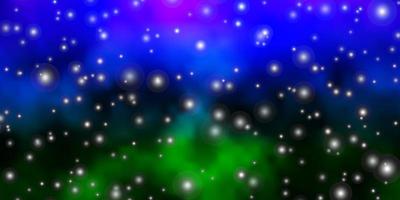 modèle vectoriel multicolore foncé avec des étoiles abstraites.