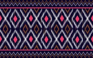 vecteur de motif de broderie, arrière-plan tribal continu ethnique géométrique, textile de mode sans couture pour l'impression