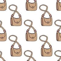 modèle sans couture avec des sacs marron sur fond blanc. image vectorielle. vecteur