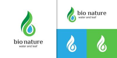 lettre abstraite initiale b pour la conception de logo de feuille bio élément de gouttelette d'eau pour la conception de vecteur d'icône écologique