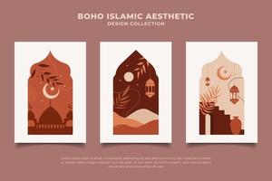 abstrait boho islamique esthétique minimal design vecteur