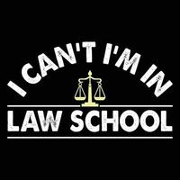 conception de citations typographiques d'avocat, cadeau d'avocat, étudiant d'avocat, conception de t-shirt d'obtention du diplôme d'avocat vecteur